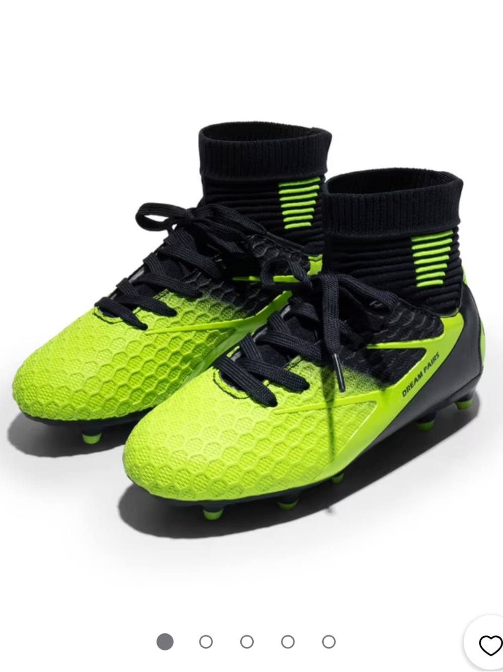 Youth Boys Soccer Shoes High Top Outdoor Indoor Football Soccer Sock Cleats Sz 3
